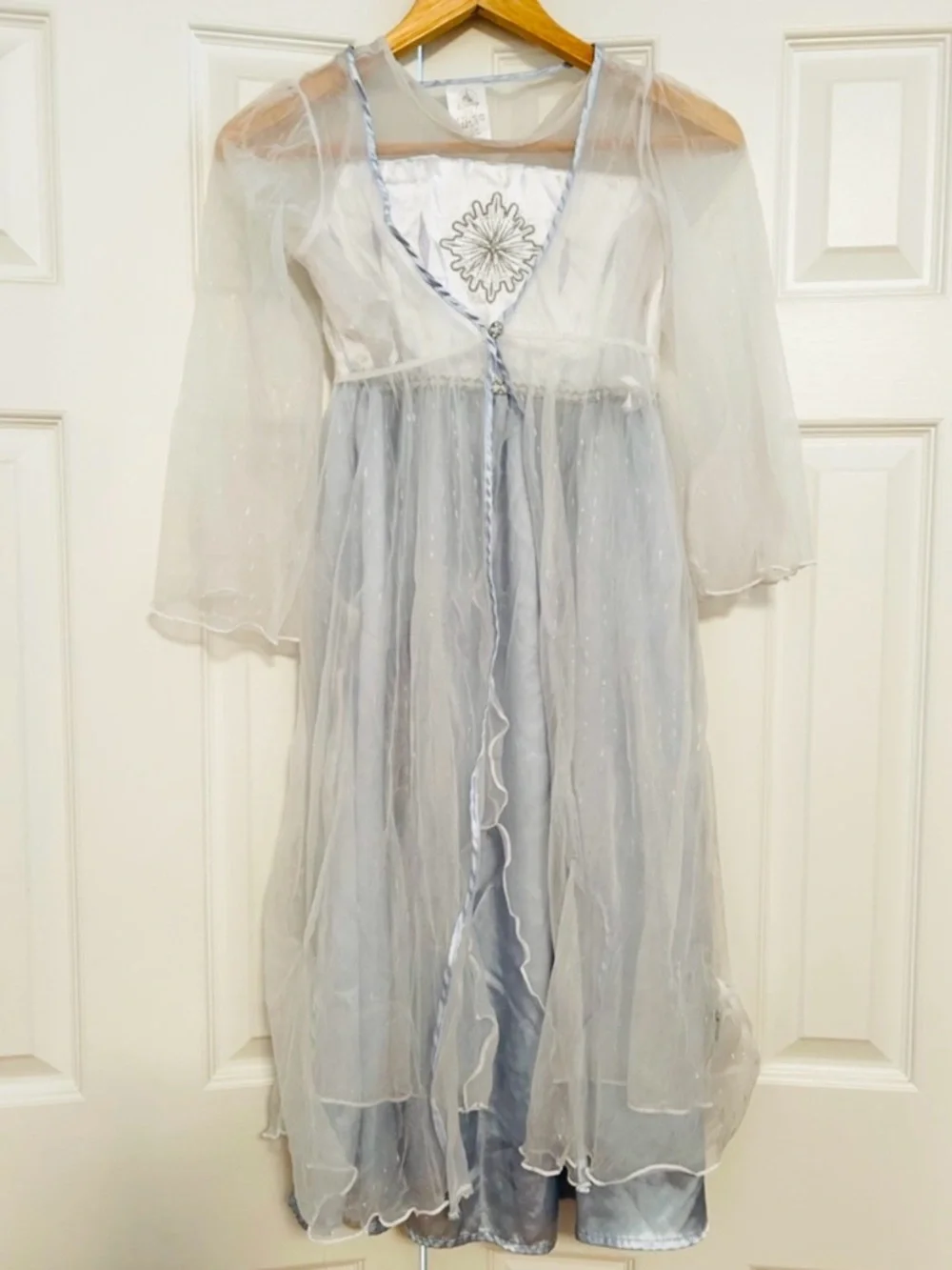 Girls DISNEY Frozen Blue/Silver Illusion Sleeve Costume